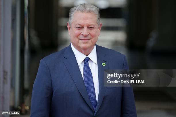 Former US Vice President, Al Gore arrives for the UK premiere of "an inconvenient sequel Truth To Power" at Somerset House in London on August 10,...