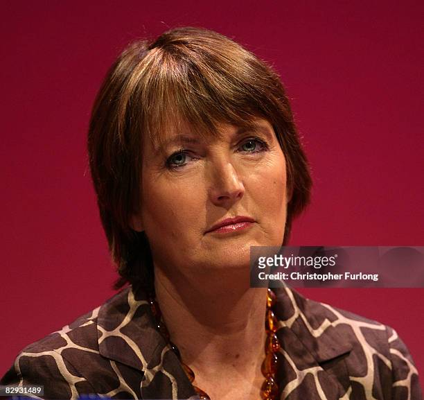 Deputy Leader Harriet Harman listens to a speaker during the Labour Conference in Manchester, England on September 21 On day two of the labour...