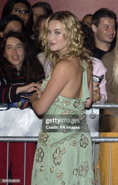 Star of the film Kate Winslet arrives for the premiere of 'Finding Neverland' at Mostra Internazionale d'Arte Cinematografica Lido in Venice, Italy,...