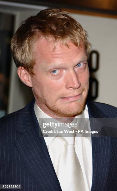 Star of the film Paul Bettany arrives for the UK premiere of Wimbledon at the Odeon Leicester Square in central London.
