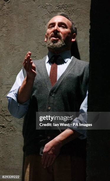 Actor Antony Sher during a photocall for the play 'Primo' - adapted from Primo Levi's 'If This Is A Man' - at the National Theatre, South Bank in...