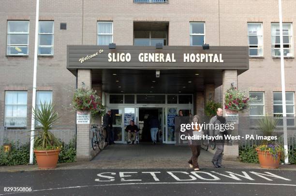 Sligo General Hospital, Co Sligo, Ireland, where of the two casualties airlifted from the striken Canadian submarine HMCS Chicoutimi, are still...