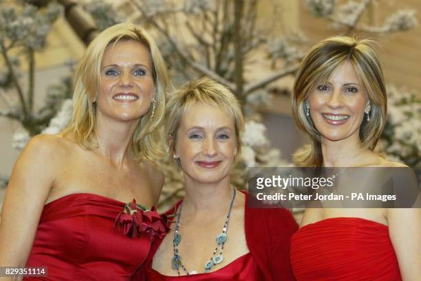 Presenters Linda Barker, Lesley Waters and Julia Carling during a photocall at the launch of the 2004 Autumn Ideal Home Show held at Earls Court in...