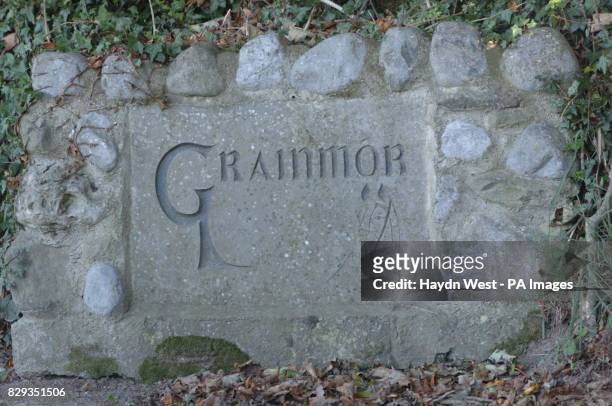 Sign at the entrance to Grainmor Stud, near Brannockstown, Co Kildare, Ireland, workplace of the vet, James Sheeran, who yesterday admitted...
