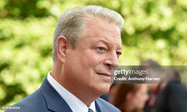 Former US Vice President Al Gore speaks to the media as he attends the UK Premiere of "An Inconvenient Sequel: Truth To Power" at Film4 Summer Screen...