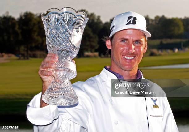 Will MacKenzie holds the trophy after wining the the Viking Classic at the Annandale Golf Club on September 21, 2008 in Madison, Mississippi.