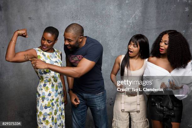 Cast of "Black Lightning," are photographed in the L.A. Times photo studio at Comic-Con 2017, in San Diego, CA on July 22, 2017. CREDIT MUST READ:...