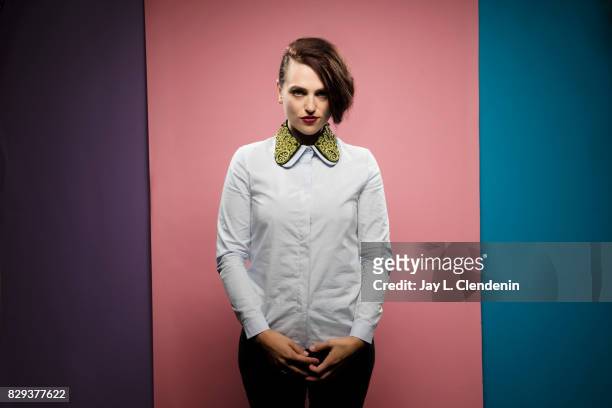Actress Katie McGrath, from the television series "Supergirl," is photographed in the L.A. Times photo studio at Comic-Con 2017, in San Diego, CA on...