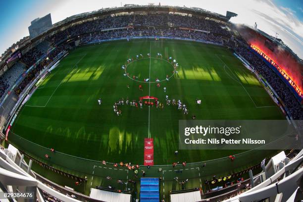 General view of the arena prior to the the Allsvenskan match between IFK Goteborg and AIK at Gamla Ullevi on August 10, 2017 in Gothenburg, Sweden.