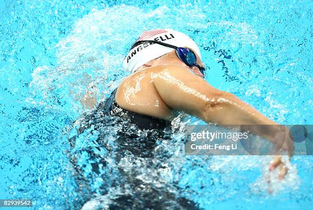 Cheryl Angelelli of the United States competes in the Women's 100m Freestyle S4 Swimming event at the National Aquatics Centre during day three of...