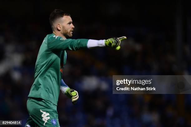 Joe Murphy of Bury looks on during the Carabao Cup First Round match between Bury and Sunderland at Gigg Lane on August 10, 2017 in Bury, England.