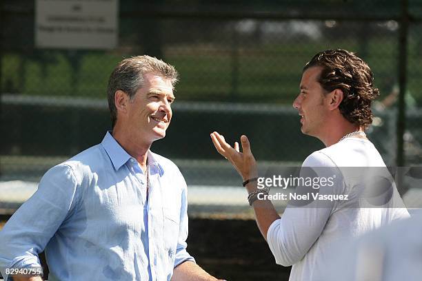 Gavin Rossdale and Pierce Brosnan attend Jane Goodall's 6th Annual Roots & Shoots Day of Peace at Griffith Park on September 21, 2008 in Los Angeles,...