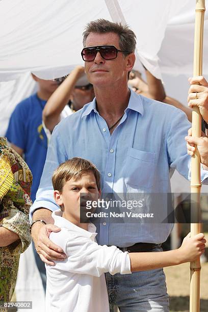 Pierce Brosnan and his son Paris Beckett Brosnan attend Jane Goodall's 6th Annual Roots & Shoots Day of Peace at Griffith Park on September 21, 2008...