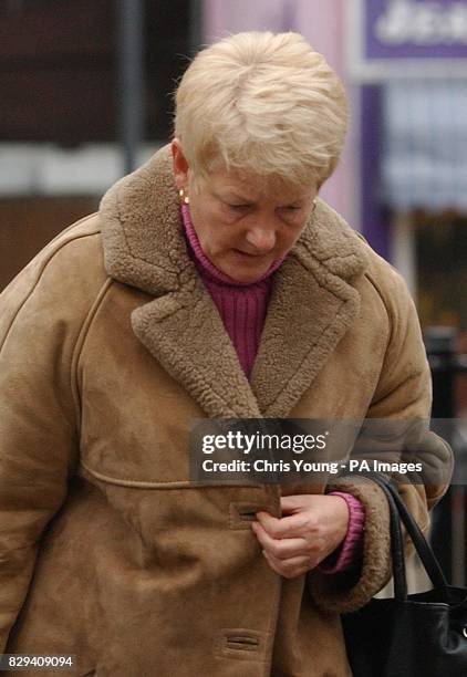 Janet Law outside Luton Crown Court. Law, a warden who stole money from a 91-year-old pensioner to feed a 'bizarre' slot machine gambling habit...