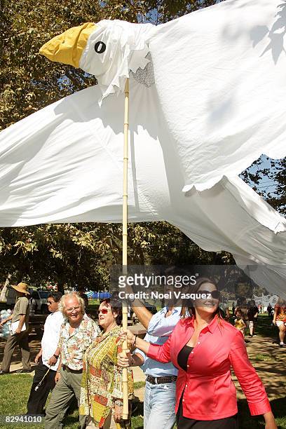 Pierce Brosnan and Keeley Shaye Smith attend Jane Goodall's 6th Annual Roots & Shoots Day of Peace at Griffith Park on September 21, 2008 in Los...