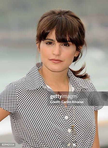 Spanish actress Veronica Echegui attends "El Patio De Mi Carcel" photocall at the Kursaal Palace during the 56th San Sebastian International Film...