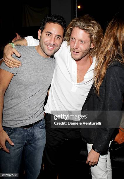 Lapo Elkann and Bianca Brandolini d'Adda attend the Diesel Fiat 500 launch party at the Science Museum during Milan Fashion Week Spring/Summer 2009...
