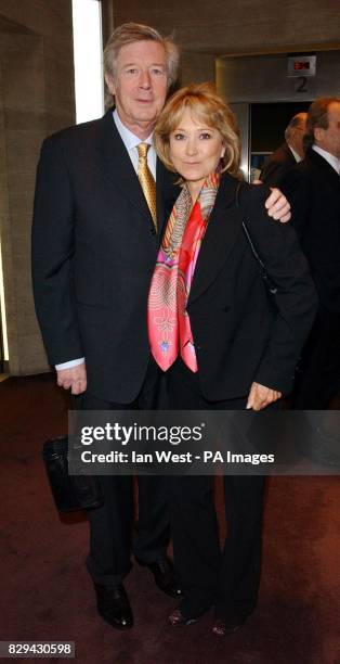 Actress Felicity Kendal, with her husband Michael Rudman, during the Evening Standard Theatre Awards 2004 at the National Theatre in central London.