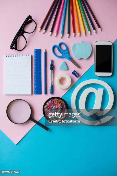 work tools - pink eraser stock pictures, royalty-free photos & images