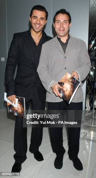 Singer Darius Danesh and actor Rufus Sewell before the English National Ballet's opening night performance at the recently refurbished Coliseum.