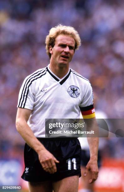 Karl Heinz Rummenigge of West Germany during the European Championship match between West Germany and Portugal at Meinau, Strasbourg, Paris on 14th...