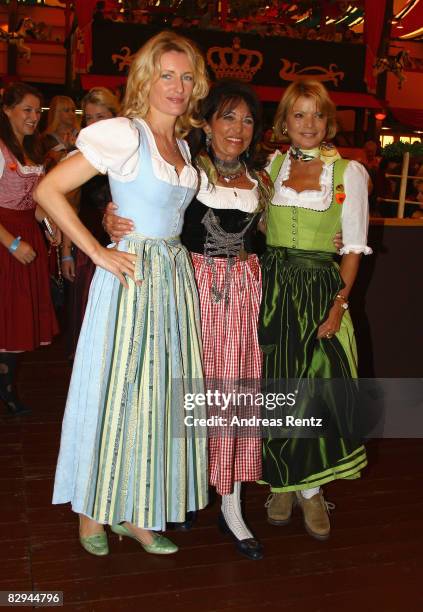 Maria Furtwaengler, Regine Sixt and Uschi Glas attend the 'Sixt Wiesn' party at Hippodrom beer tent during day 3 of Oktoberfest beer festival on...