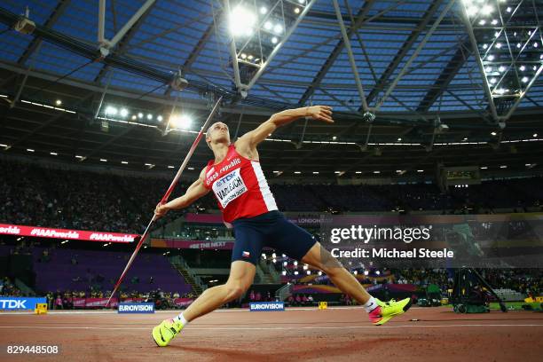Jakub Vadlejch of Czech Republic competes during the mens javelin qualification during day seven of the 16th IAAF World Athletics Championships...