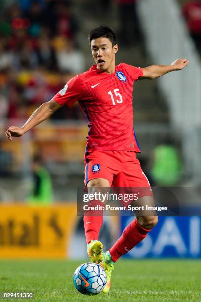 Hong Jeongho of Korea Republic in action during the 2018 FIFA World Cup Russia Asian Qualifiers Final Qualification Round Group A match between Korea...