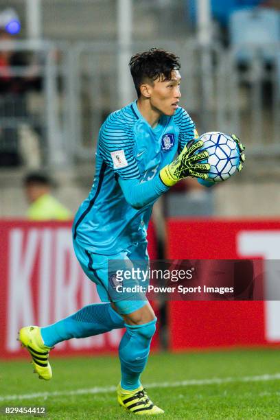 Kim Seunggyu of Korea Republic in action during the 2018 FIFA World Cup Russia Asian Qualifiers Final Qualification Round Group A match between Korea...