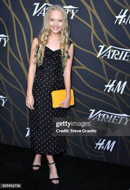 Amiah Miller arrives at the Variety Power Of Young Hollywood at TAO Hollywood on August 8, 2017 in Los Angeles, California.