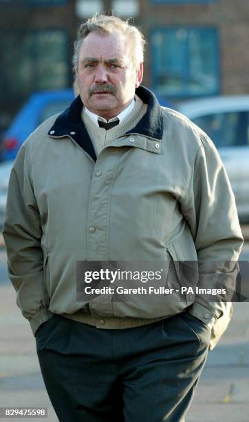 Albert Marchment, 61 of South Ockendon arrives at Crawley Magistrates Court to face charges of driving without due care and attention after the death...