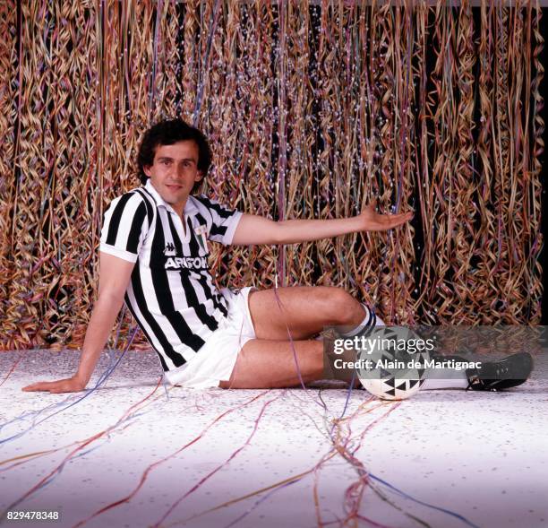 Michel Platini during the Photoshoot in Turin, Italy on 1st December 1983