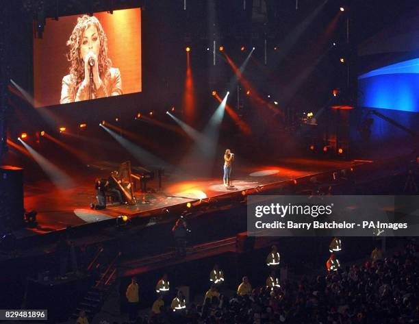 Singer Charlotte Church performs on stage.