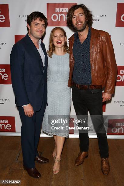 Tom Burke, Holly Grainger and Michael Keiller attend a preview screening of the BBC's "Strike" at BFI Southbank on August 10, 2017 in London, England.