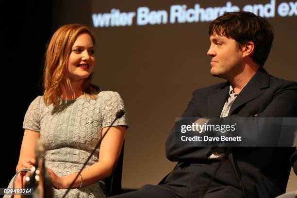 Holly Grainger and Tom Burke attend a preview screening of the BBC's "Strike" at BFI Southbank on August 10, 2017 in London, England.