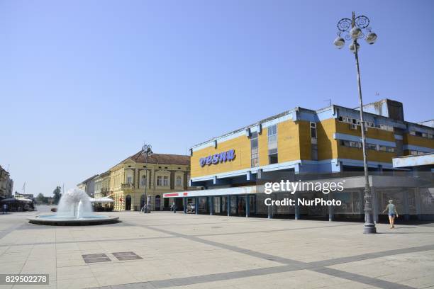 Daily life in the city on 10 Aug 2017, Slavonski Brod,Croatia