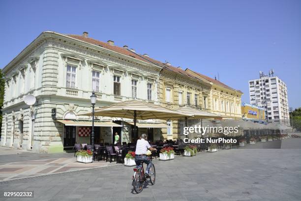 Daily life in the city on 10 Aug 2017, Slavonski Brod,Croatia