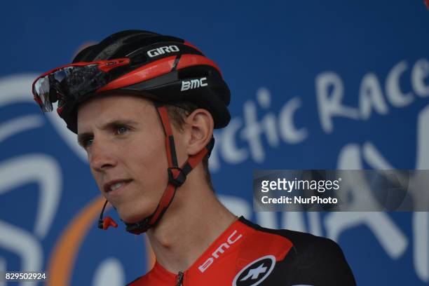 Dylan Teuns of Belgium from BMC Racing Team during the team presentation ahead of the opening stage, the 156.5km from Engenes to Narvik, during the...