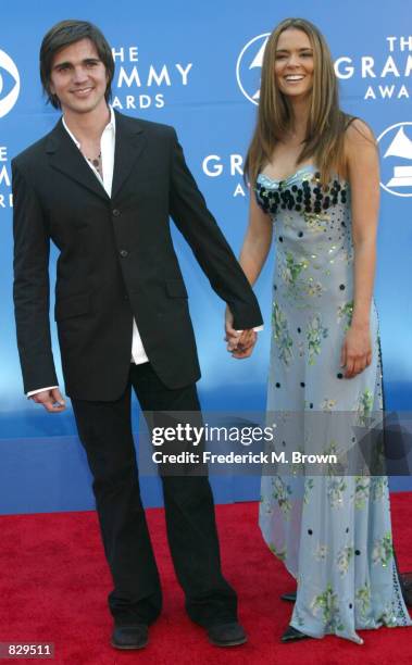 Singer Juantes and date attend the 44th Annual Grammy Awards at Staples Center February 27, 2002 in Los Angeles, CA.