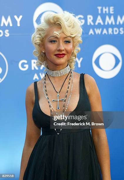Singer Christina Aguilera attends the 44th Annual Grammy Awards at Staples Center February 27, 2002 in Los Angeles, CA.