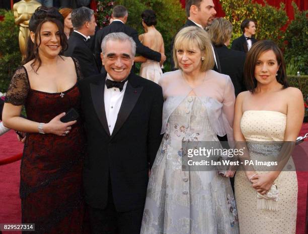 Martin Scorsese with wife Helen and his daughters Julia and Domenica Cameron arrive.