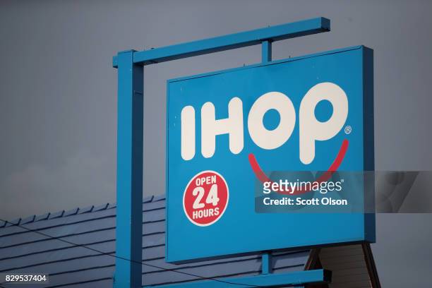 An IHOP restaurant serves customers on August 10, 2017 in Chicago, Illinois. DineEquity, the parent company of Applebee's and IHOP, plans to close up...