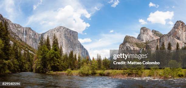 el capitan peak and valley, yosemite, usa - el capitan yosemite national park stock pictures, royalty-free photos & images