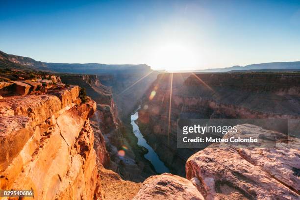 sunrise at toroweap point, grand canyon, usa - toroweap point stock pictures, royalty-free photos & images