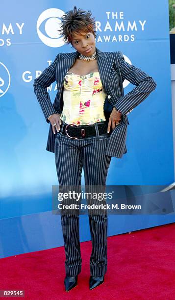 Rapper Mary J. Blige attends the 44th Annual Grammy Awards at Staples Center February 27, 2002 in Los Angeles, CA.
