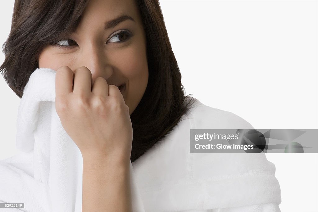 Close-up of a young woman smiling