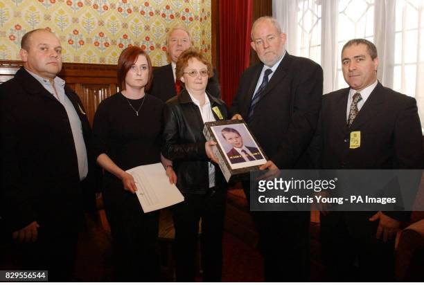 Home Secretary Charles Clarke is presented with a 21,000 signature petition by Hayley Leighton, the mother of Jamie Mason, and stepfather Steve...