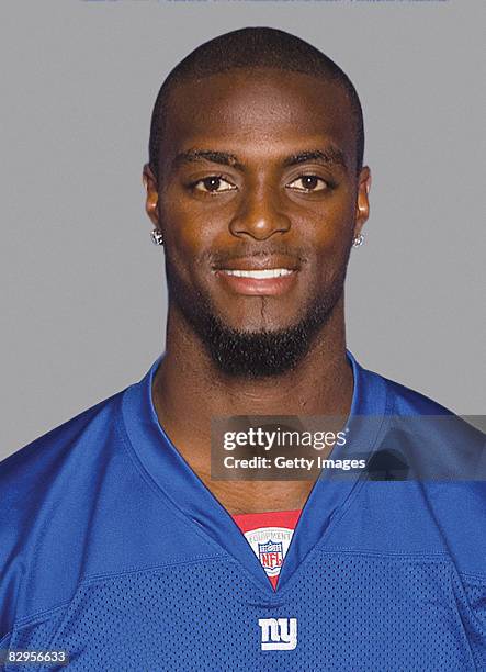 Plaxico Burress of the New York Giants poses for his 2008 NFL headshot at photo day in East Rutherford, New Jersey.