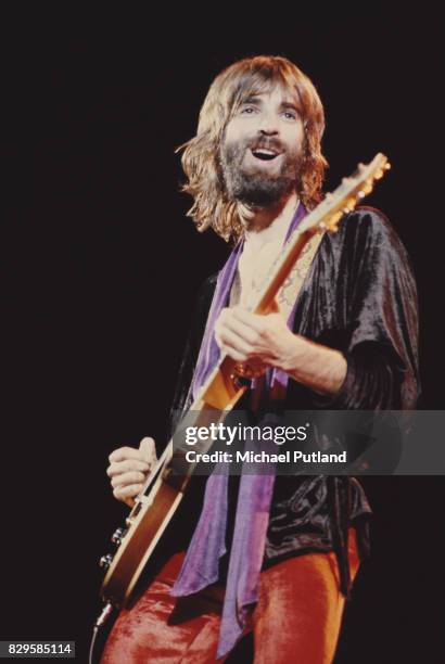 American singer-songwriter and guitarist Kenny Loggins performs on stage, 13th February 1980.