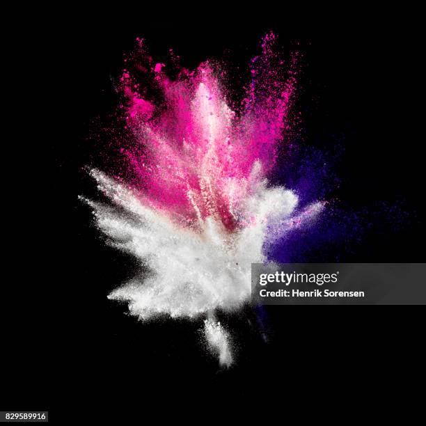 powder explosion - farbpulver stock-fotos und bilder